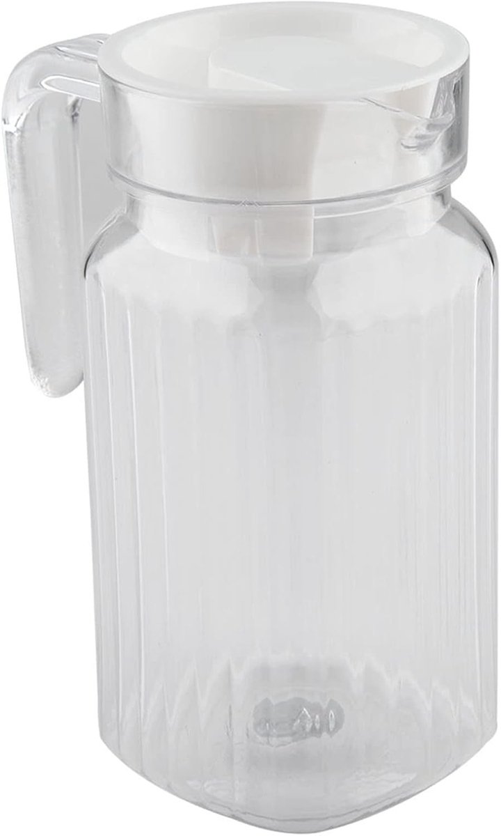 Dailygoody - Kleine Kan met Deksel - Waterkan - Ergonomisch Handvat - Doorzichtig - Drankcontainer - Voor Koud Water en Sap - 500 Milliliter