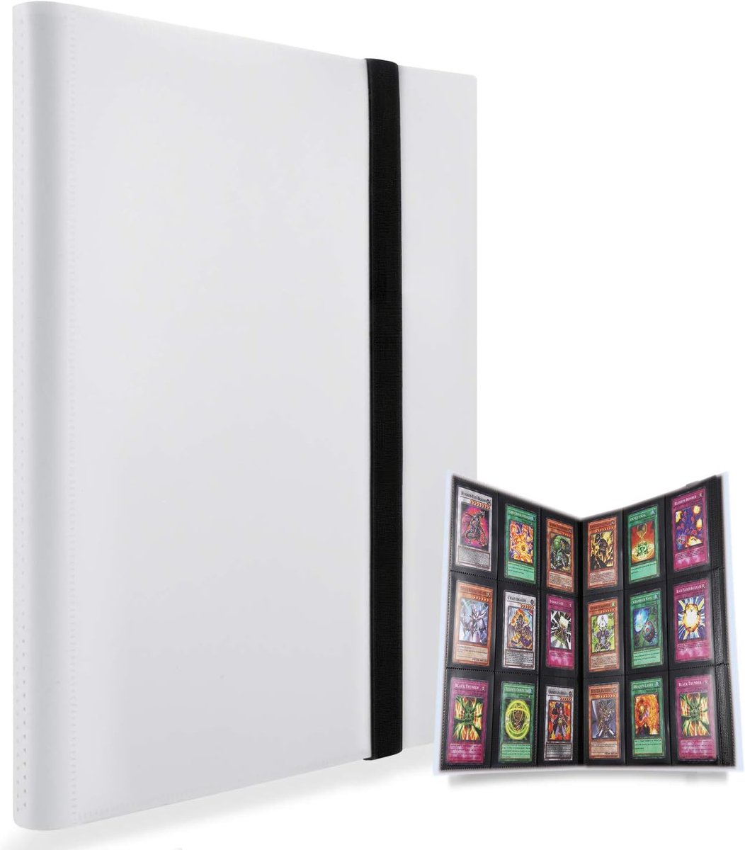 carmdering - Premium 9 Pocket Sammelalbum - Kaartverzamelmap - Kaartenmap Met 360 Slots - Zijdelingse Laadzakken - Veilig Sluitelastiek - Zuurvrij Materiaal - Antistatische Bescherming - Ideaal Voor Pokemon En YuGiOh - 1 Stuks