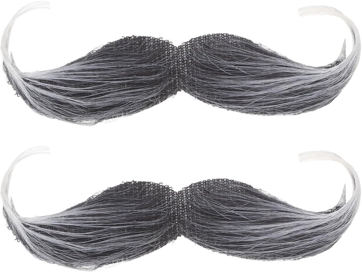 Realistische Zwarte Valse Baard voor Carnaval en Feestjes - Herbruikbare en Makkelijke Baard voor Maskerades en Themapartijen - Set van 2