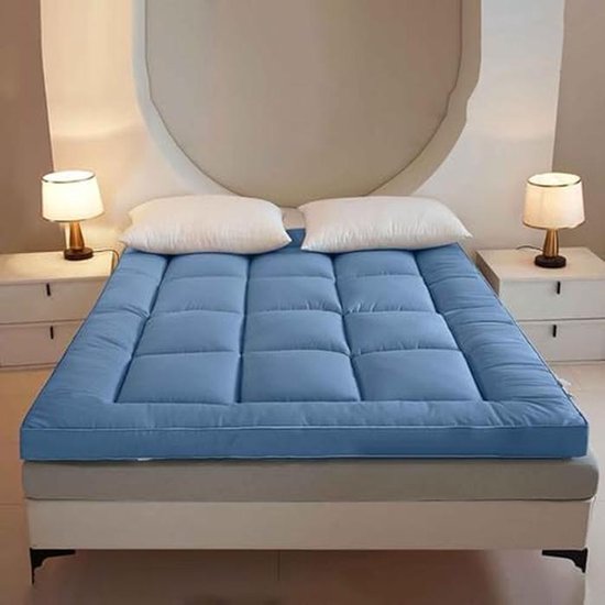 Opvouwbare Matras - Slaapmat Vloermatras - Logeren Kamperen Yoga - Ademend Katoen Polyester - 120 x 200 cm - Wit — afbeelding 4