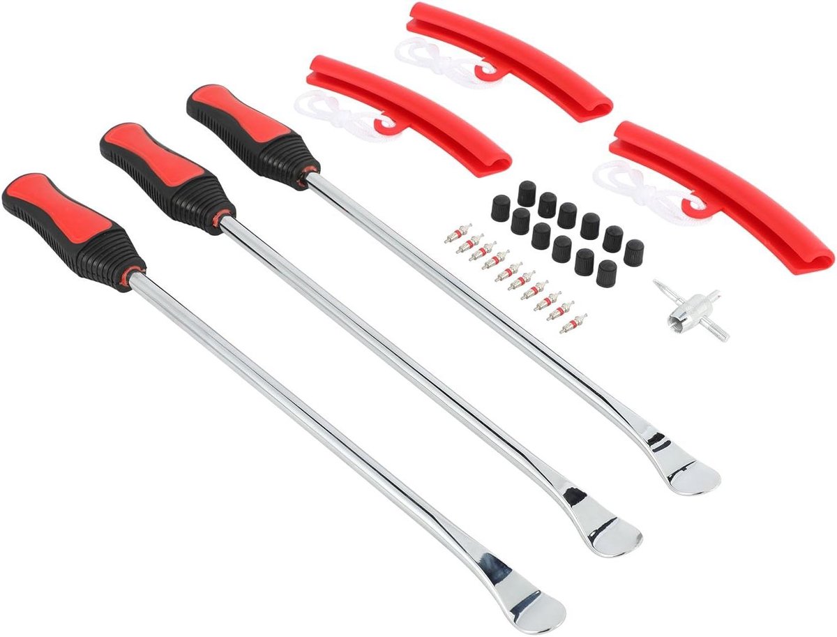 Bandenwissel Gereedschap - Bandhevel Set - Band Reparatie - Velgbescherming Inbegrepen - 38.3 cm Lengte - Zwart