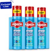 Voordeelverpakking van Alpecin HYBRID Caffeine Shampoo flessen voor gevoelige hoofdhuid. Exclusief bij bol.