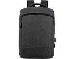 Laptoptas Rugzak - Werk Tas - Dagelijks Gebruik - Geïntegreerde USB Poort - 30 x 45 cm - Zwart