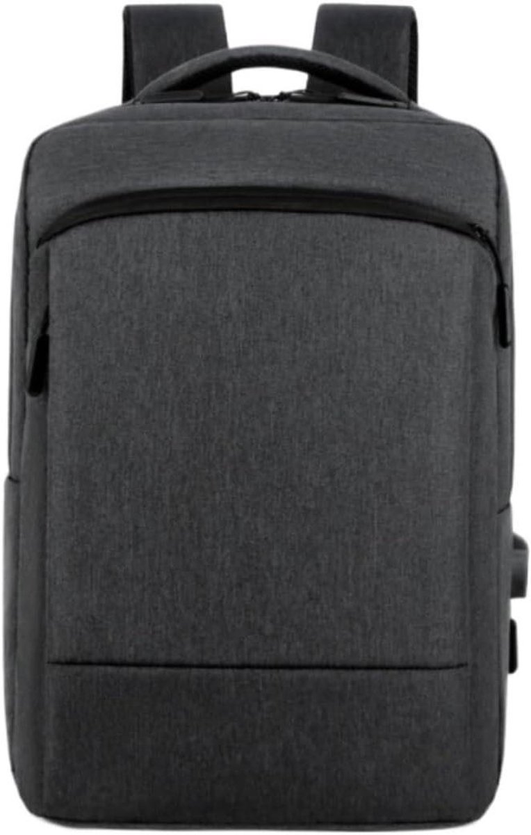 Laptoptas Rugzak - Werk Tas - Dagelijks Gebruik - Geïntegreerde USB Poort - 30 x 45 cm - Zwart