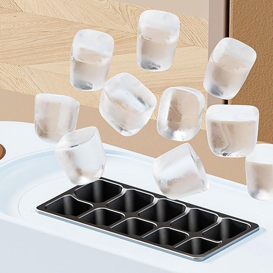 IJsmachine aanrecht - Compacte ijsmaker - Snelle ijsblokjes - 10 ijsjes 10 min - 25 x 18 x 17 cm — afbeelding 2