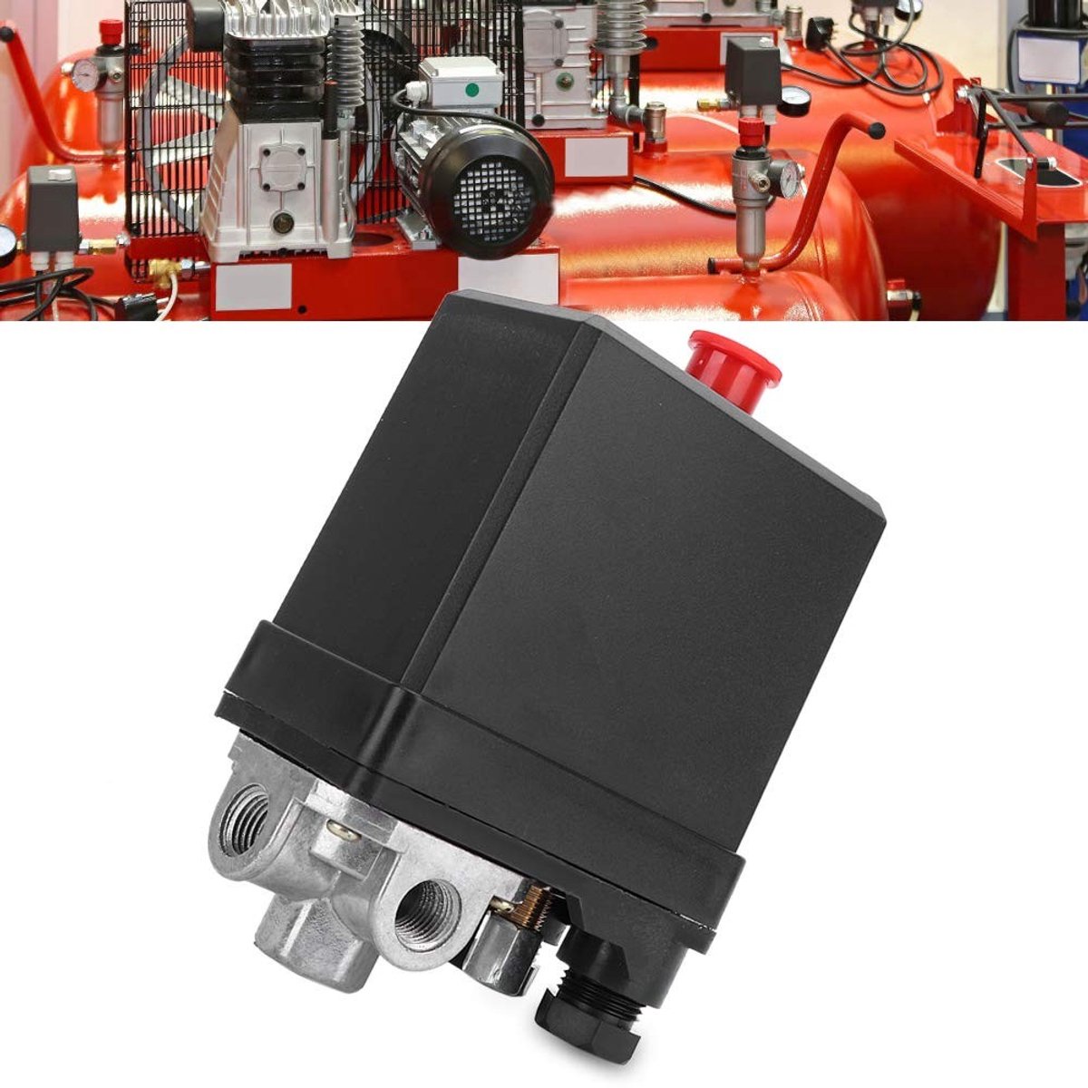 Dailygoody - Luchtcompressor regelaar - 3 fase drukschakelaar - Mechanische drukregeling - 175 - Automatische bediening - Voor gebruik met mechani...