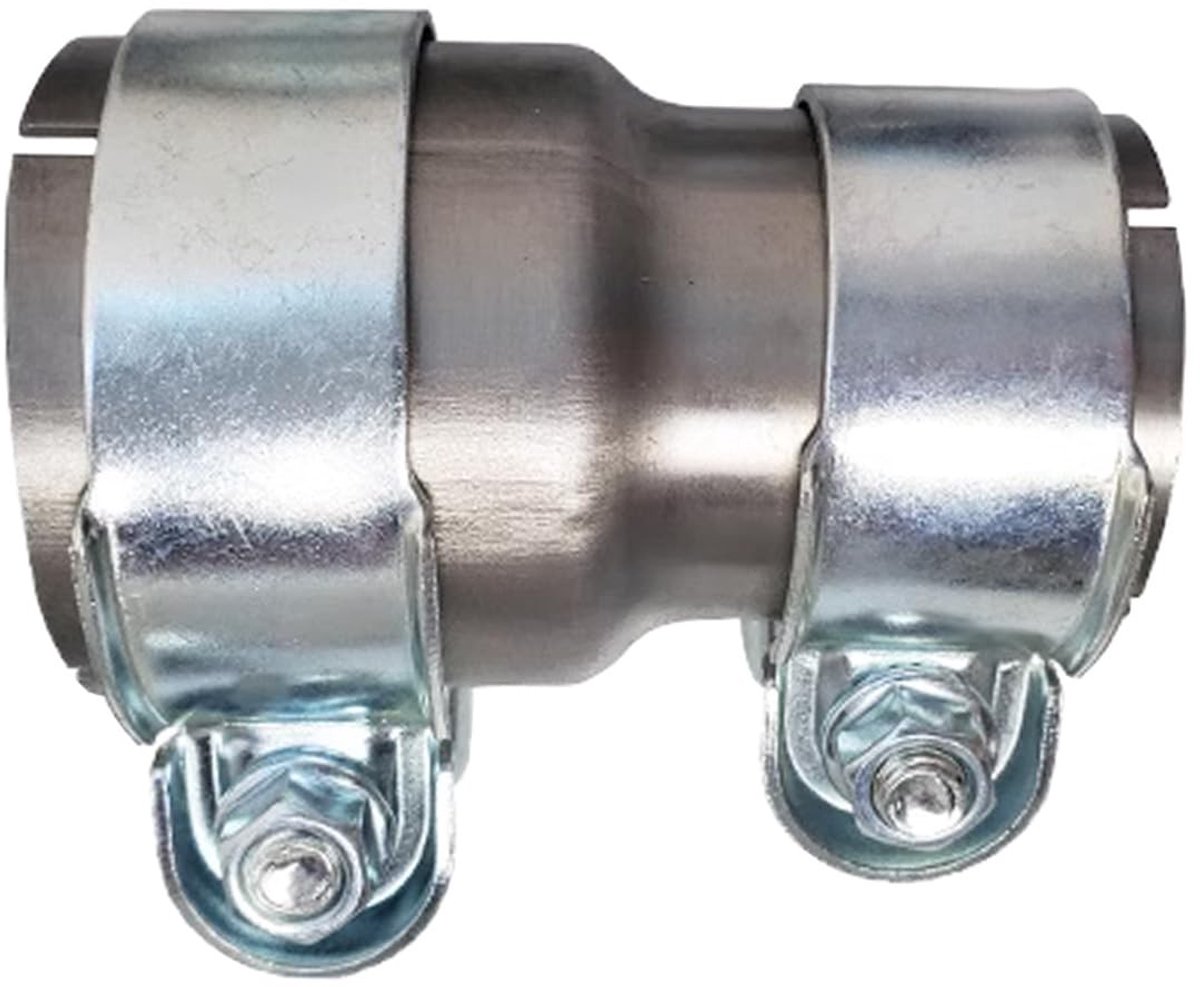 Dailygoody - Uitlaatpijp Klemadapter - 55mm naar 65mm - Verbinding - Zilver - Uitlaatklem - Verbeter jouw uitlaatsysteem - Geschikt voor auto