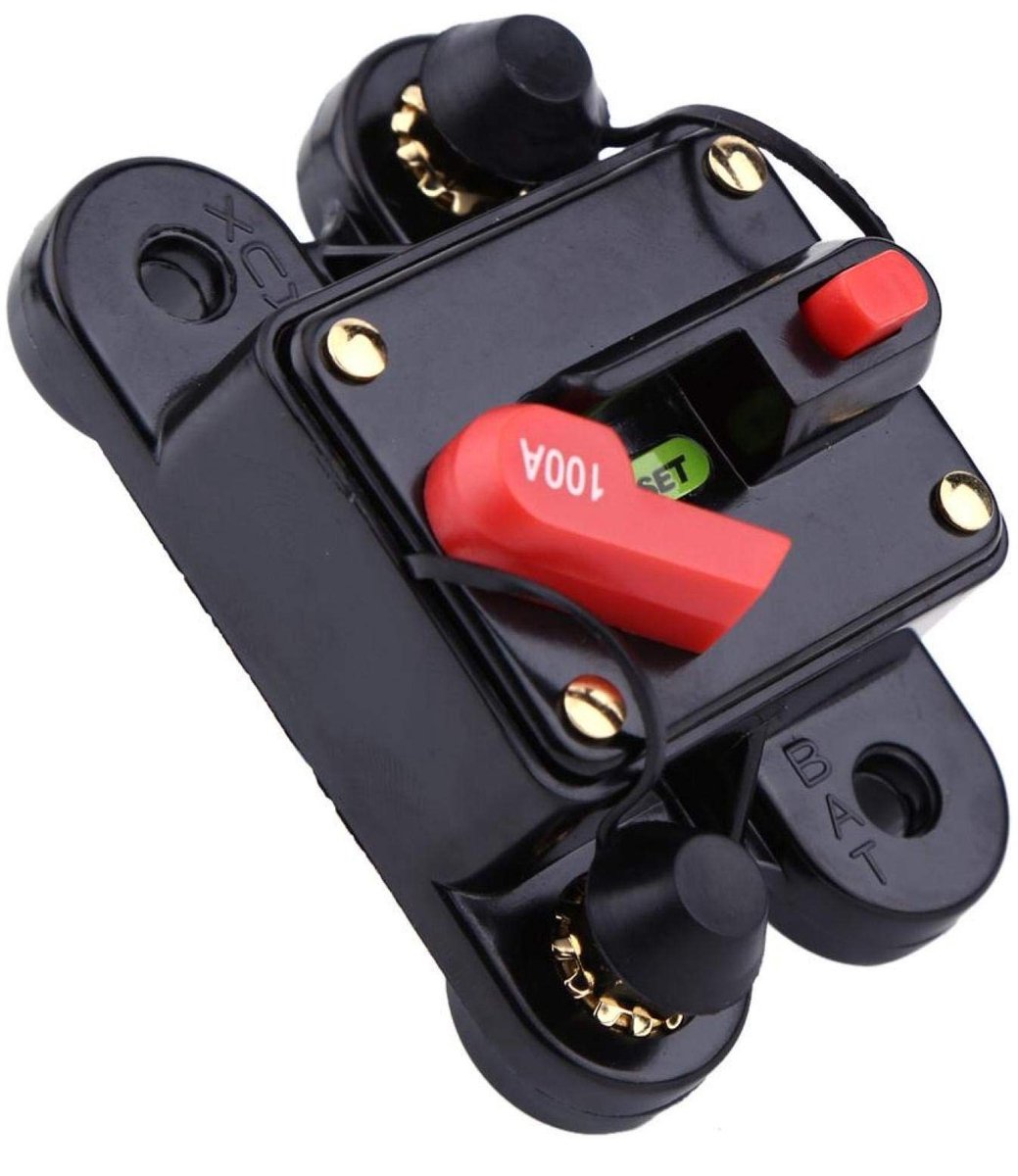 Dailygoody - Miniatuur Circuitonderbreker - 100A - Resetbare Fuse - Voor Auto Boot Fiets Stereo - Bescherming tegen Overbelasting - Veilig en Betrouwb