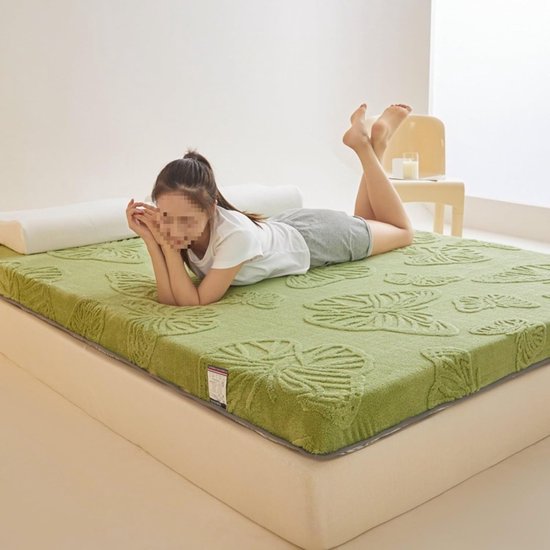 Japanse Vloermatras - Futon Matras Kamperen - Comfortabel Slapen - Vijflaags Ergonomisch Ontwerp - 80x190cm - Bruin — afbeelding 2