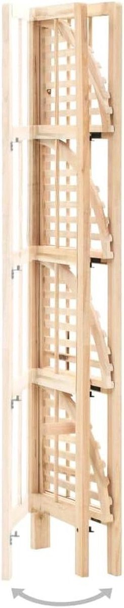 Houten Hoekschap - Opbergrek Hoekkast - Extra Ruimte Creëren - Inklapbaar Ontwerp - 27 x 27 x 110 cm - Beige
