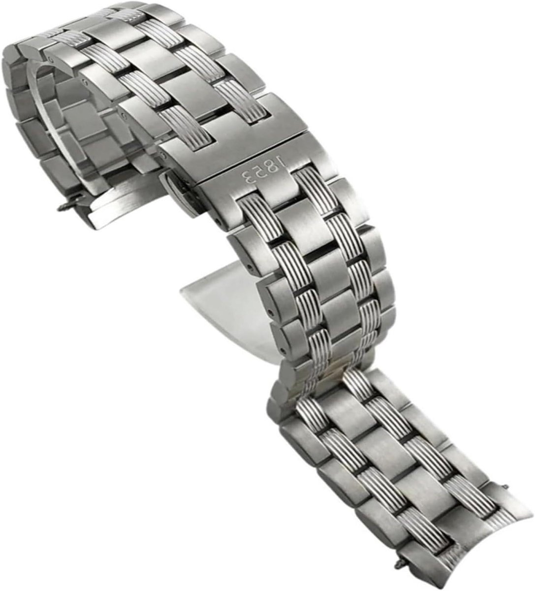 Horlogeband - Armband Roestvrij Staal - Horloge Reparatie - Vlindersluiting - 19mm - Zilverkleurig