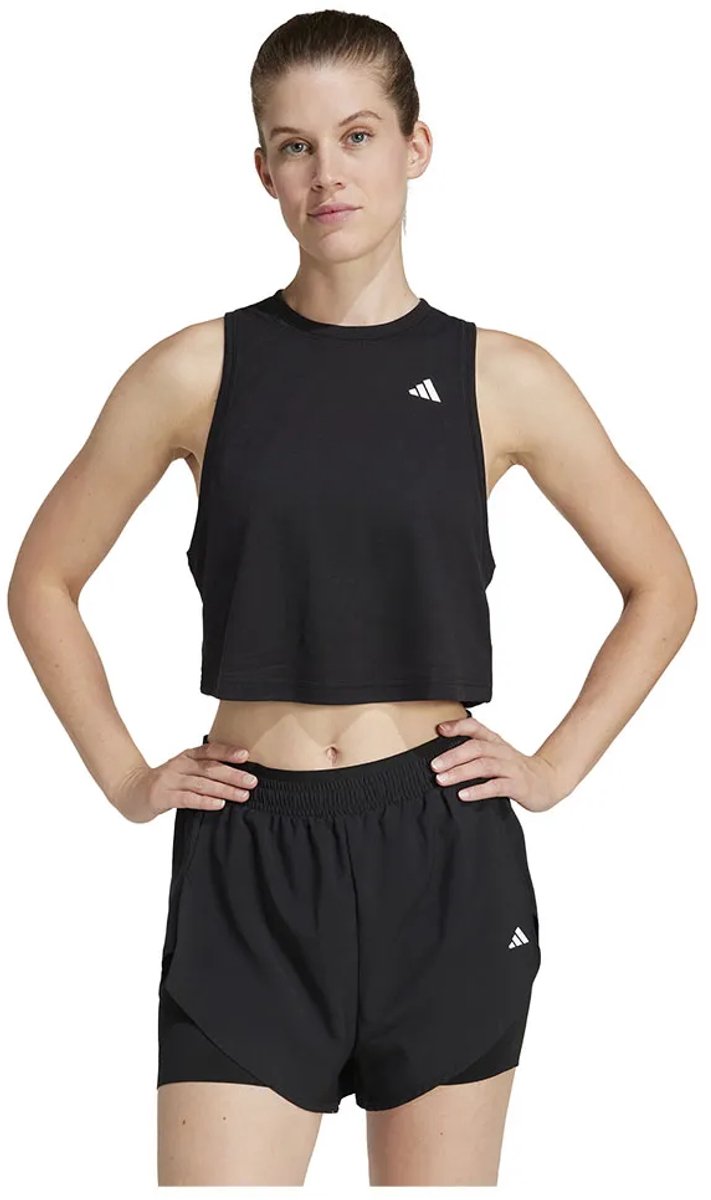 Adidas Train Essentials Boxy Workout Mouwloos T-shirt Vrouw Zwart