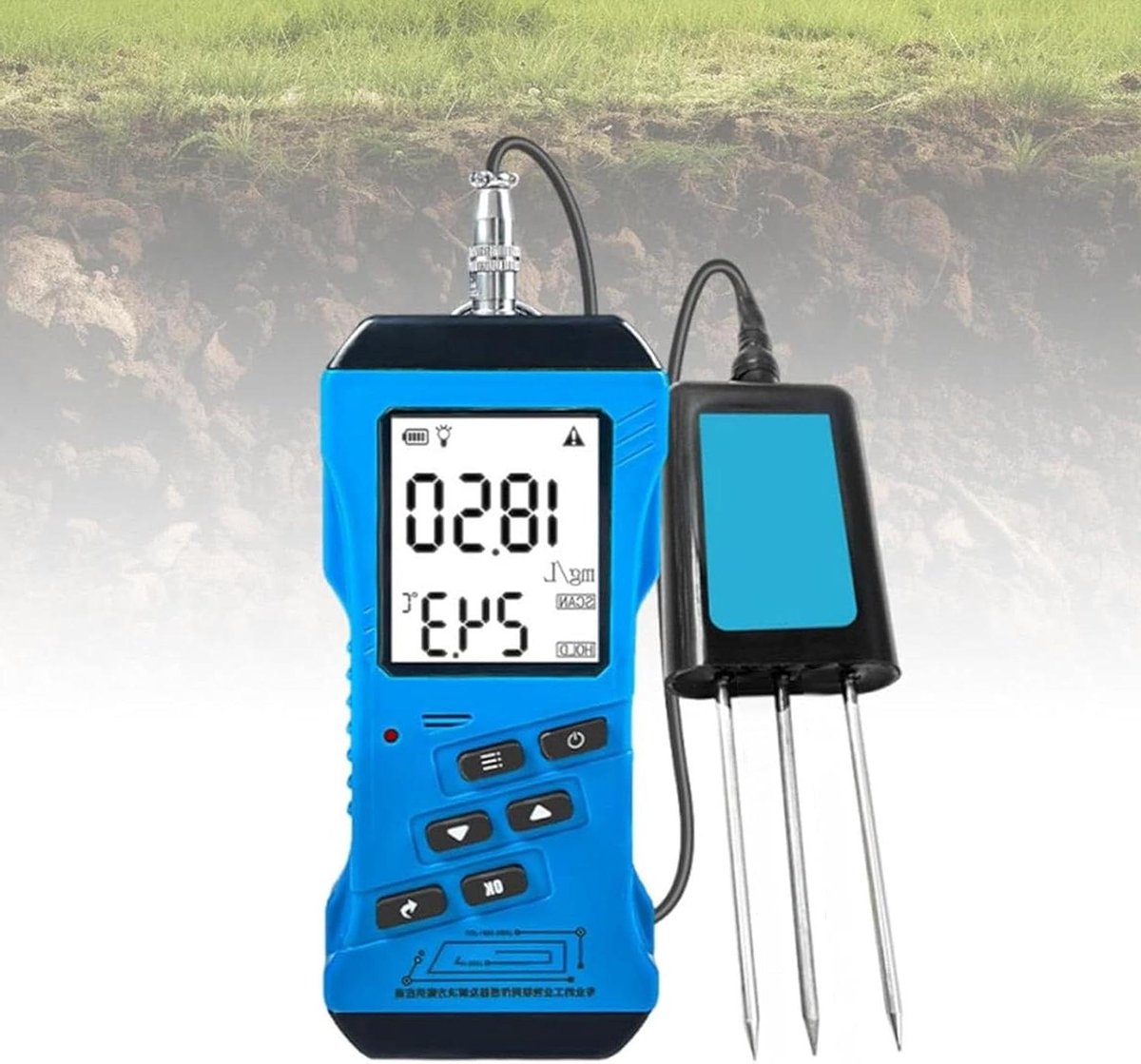 Bodemtester - Grond Analyse - Planten Verzorgen - 7-in-1 Meting - Digitaal LCD - Zwart