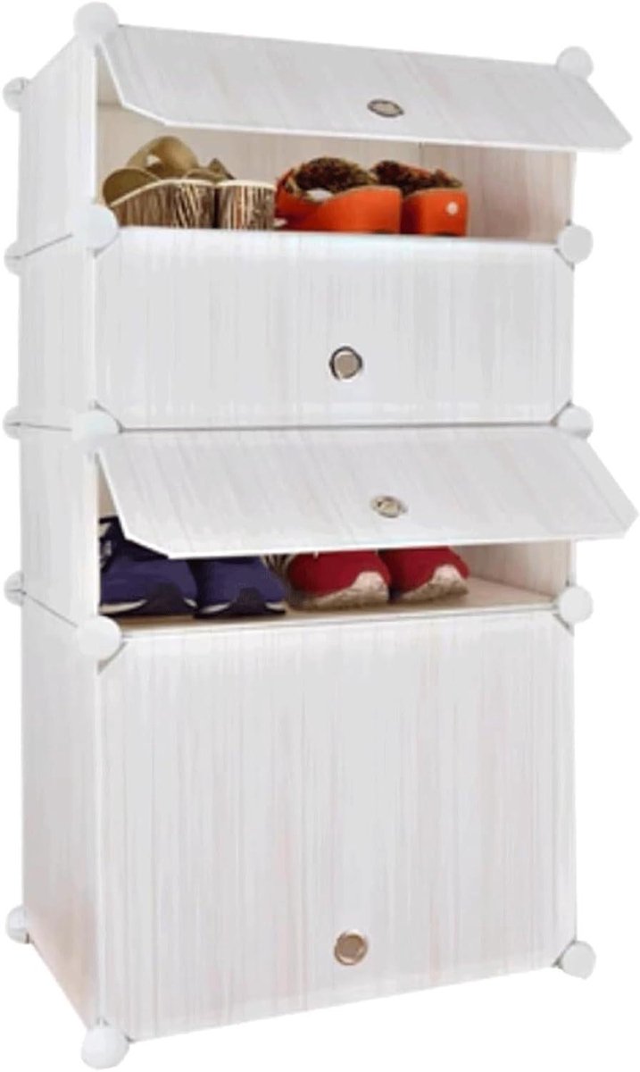 Schoenenrek Organizer - Schoenenkast Stapelbaar - Schoenen Opbergen - Ruim Bovenplatform - 49x37x76cm - B