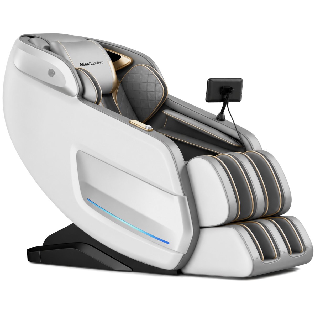 AlienComfort™ Massagestoel MARS Gold - 14 Rollers & 12 Airbags - Compact model - Surround sound - Massage stoel - Massagestoel Elektrisch - Massage apparaat