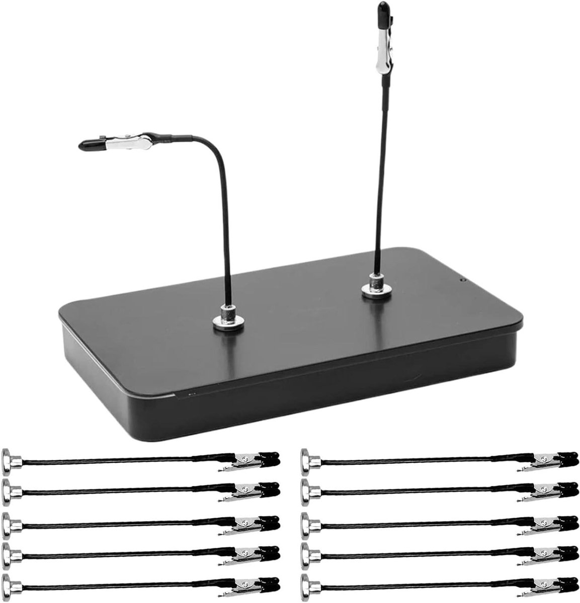 Schilderstandaard Klemmen - Modelbouw Houder - Miniaturen Schilderen - Magnetische Basis Aanpasbaar - 16.6 x 10.3 cm - Meerkleurig