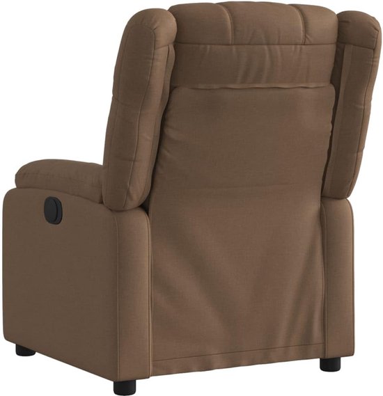 Relaxstoel - Comfortstoel Fauteuil - Ontspannen Thuis - Handmatige Verstelbare Rugleuning - Max 110 kg - Bruin — afbeelding 4