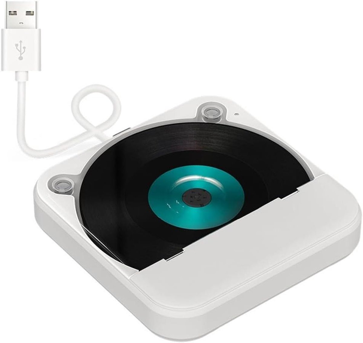 Draagbare CD-speler - Externe Drive - Muziek Luisteren - Plug and Play - 14.3 cm - Wit