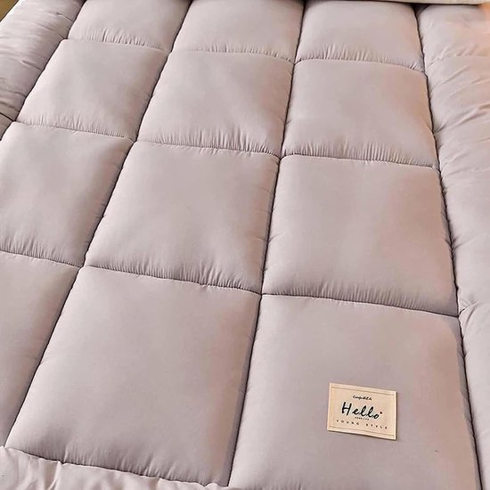 Draagbare futonmatras - Opvouwbaar matras - Comfortabel slapen - Ademend comfort - Full size - Grijs — afbeelding 2
