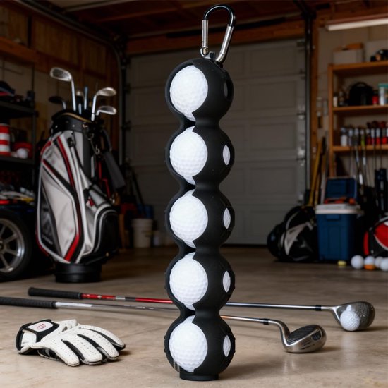 Golfbalhouder voor tassen - Clip - Geschikt voor 5 golfballen - Eenvoudig te bevestigen - Caddy-accessoires - Draagbaar - Mannen en vrouwen — afbeelding 5
