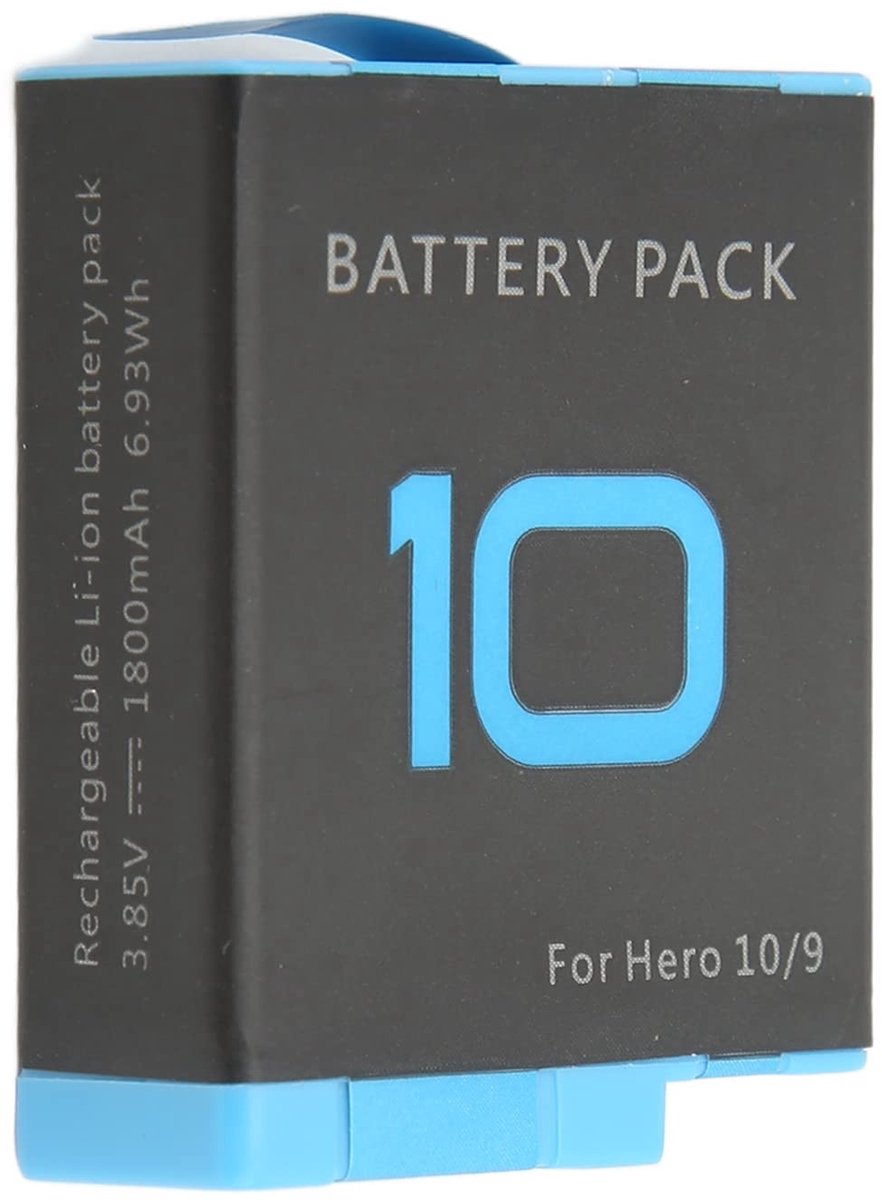 Dailygoody - Oplaadbare Batterij - Lithiumbatterij - Langere levensduur - Zwart - Vervangende Batterij - Geschikt voor 10 of 9 - Model