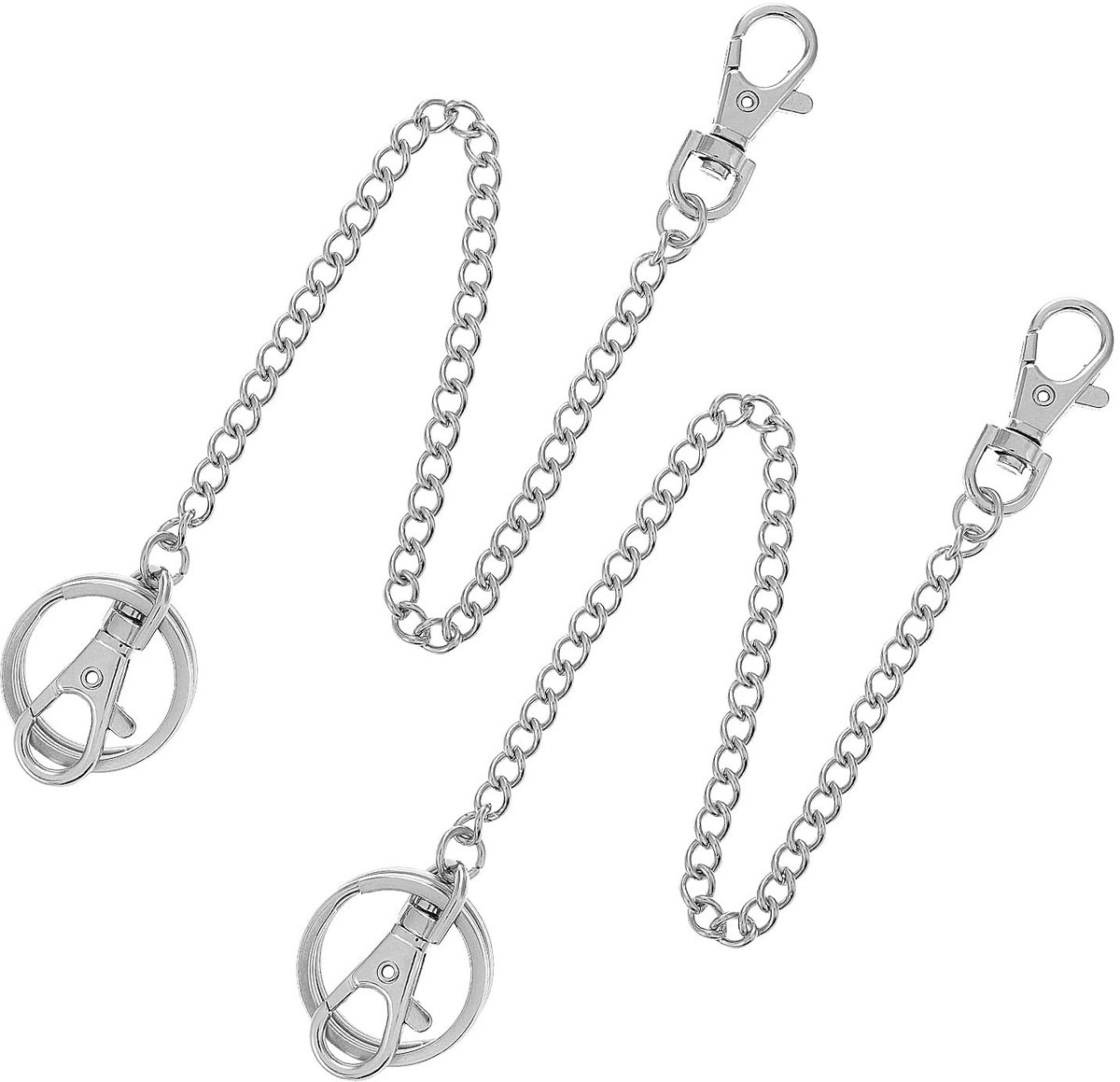 Dailygoody - Sleutelhanger ketting - Karabijnhaak - Duurzaam - Zilver - Sleutelhouder - Onmisbaar voor de moderne man - Uniseks 40 cm