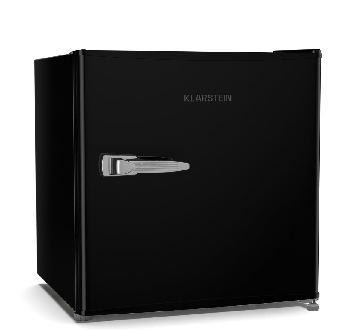 Klarstein Mini-Koelkast Irene 46L retro – Stil 37 dB, Verstelbare Thermostaat, Energiezuinig, Kleine Koelkast voor Slaapkamer en Kantoor, Zwart – voor Studentenkamer – Compact – Mini Fridge – Hotelkoelkast – Compact Koelkast