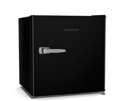 Klarstein Mini-Koelkast Irene 46L retro – Stil 37 dB, Verstelbare Thermostaat, Energiezuinig, Kleine Koelkast voor Slaapkamer en Kantoor, Zwart - voor Studentenkamer - Compact - Mini Fridge - Hotelkoelkast - Compact Koelkast