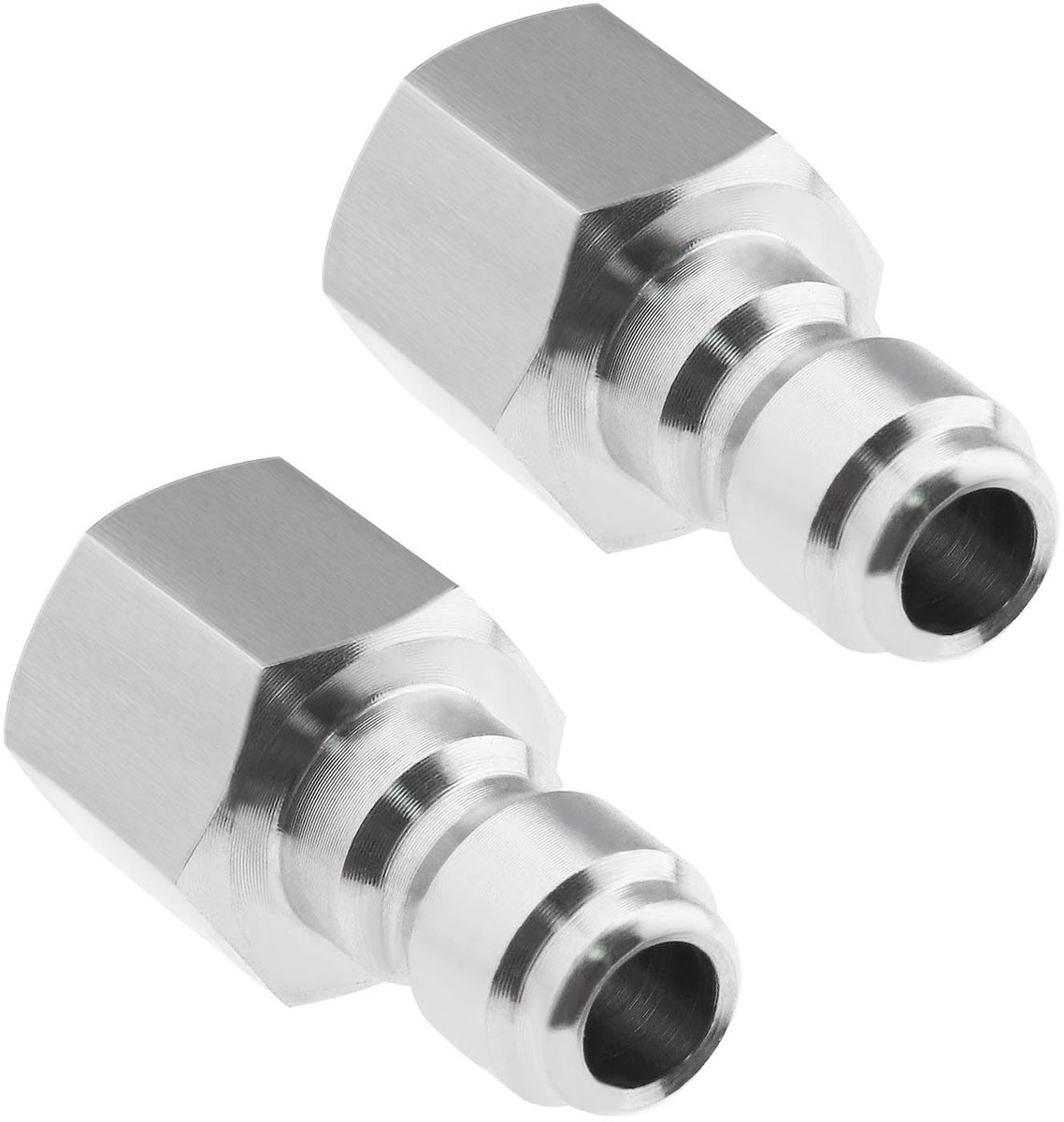 Dailygoody - Hogedrukreiniger Adapter - Roestvrij staal - Duurzaam - 1/4 Inch Vrouwelijke - Snelkoppeling - Voor elke hogedrukreiniger - Zilver