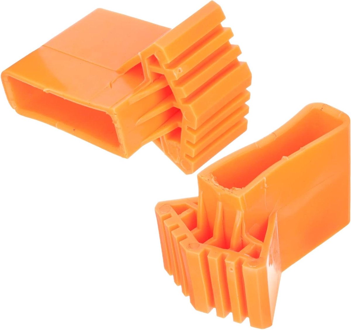 Ladder Voetkappen - Ladder Pads - Veiligheid Verhogend - Geluiddempend Rubber - 9x6.5cm - Oranje