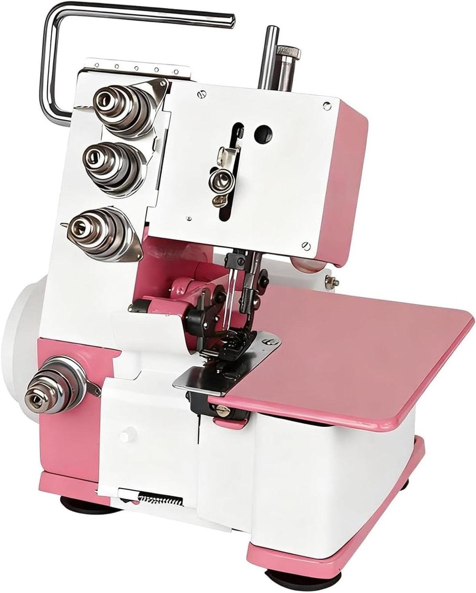 Elektrische Overlock - Naaimachine Lockmachine - Professioneel Naaiwerk - 1200 Steken Per Minuut - 4mm 5mm Breedte - Roze