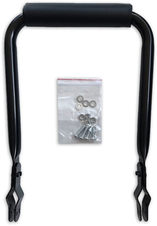 Voordeelfiets Bagagedrager Set - Fietskussen Zwart, Rugsteun (14-16 cm) & Inklapbare Voetsteunen - Compleet Achterop De Fiets Pakket! van Voordeelfiets — afbeelding 4