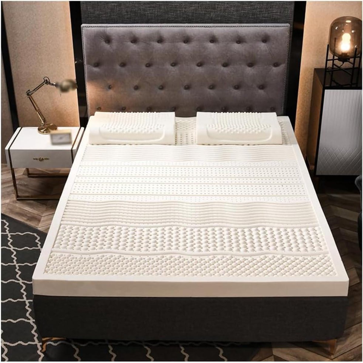Latex Matras Topper - Natuurlijke Topper - Comfortabel Slapen - Zeven Comfortzones - 120x190cm - N.v.t.
