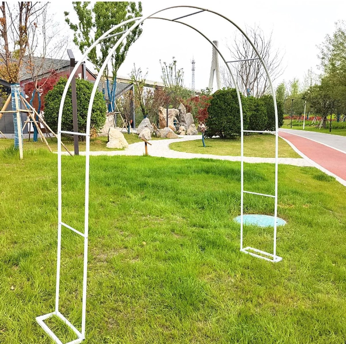 Tuin Prieel - Metalen Boog - Bruiloft Decoratie - Klimplant Ondersteuning - 120x220cm - Zwart