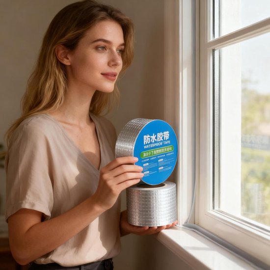 Waterdichte tape - Lek reparatie tape - Snel lekken dichten - 15 mm dik - 5m lengte - Zwart — afbeelding 2