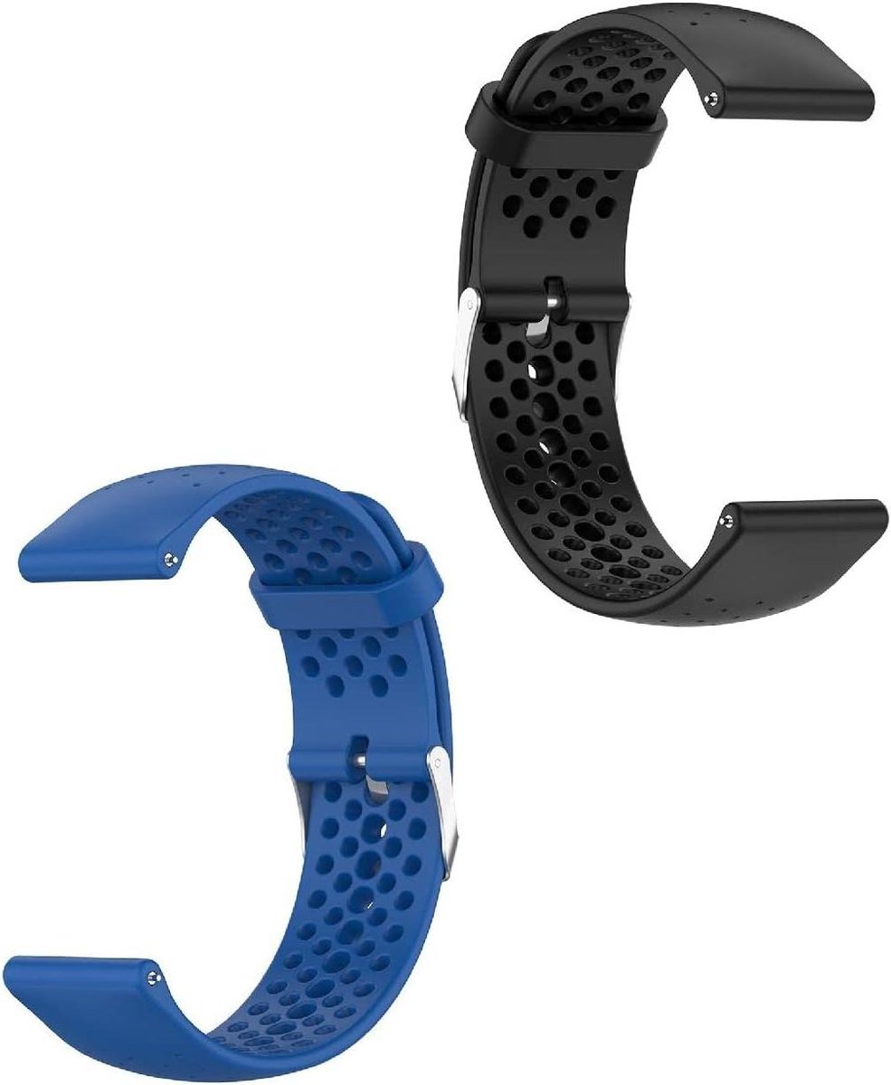 Sport Armband - Wisselband Horlogeband - Smartwatch Gebruik - Waterdicht Siliconen - 2 stuks - Niet gespecificeerd