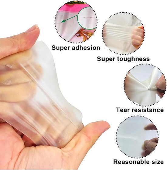 Reparatiedoekjes - Plakstrips Lekken - Opblaasbare Producten Repareren - Zelfklevend Waterdicht - 7cm x 7cm - Transparant — afbeelding 4
