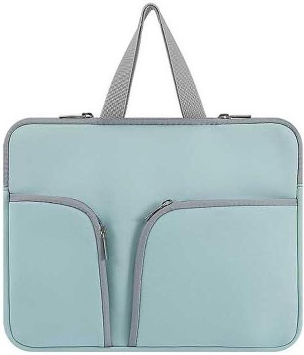 Laptop Sleeve - Notebook Tas - Bescherming Laptop - Waterdicht Compartiment - 11 inch - Groen