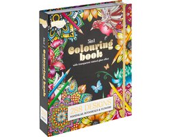 Joya Creative Luxe Kleurboek Voor Volwassenen - 288 Kleurplaten - Foliedruk Kleurplaten - Glas in lood effecten - Formaat 25x20cm - Botanisch, Dieren en Mandala kleurplaten - Creatief ontspanning voor Volwassenen