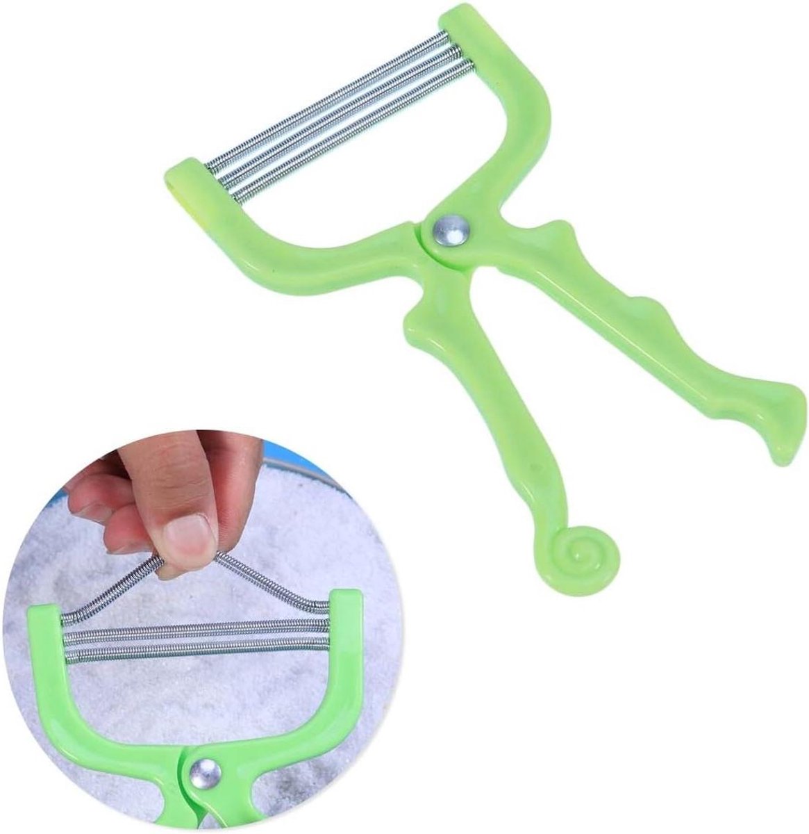 Gezichtshaarverwijderaar Veer - Ontharingsapparaat Gezicht - Haar Wortel Verwijderen - Handmatige Veer Technologie - 15 x 9 x 1 cm