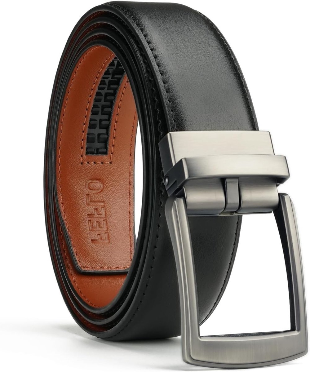 Stijlvolle Leren Riem voor Mannen - Verstelbare Zwarte Riem voor Jeans, Broeken en Kostuums, Perfect als Cadeau