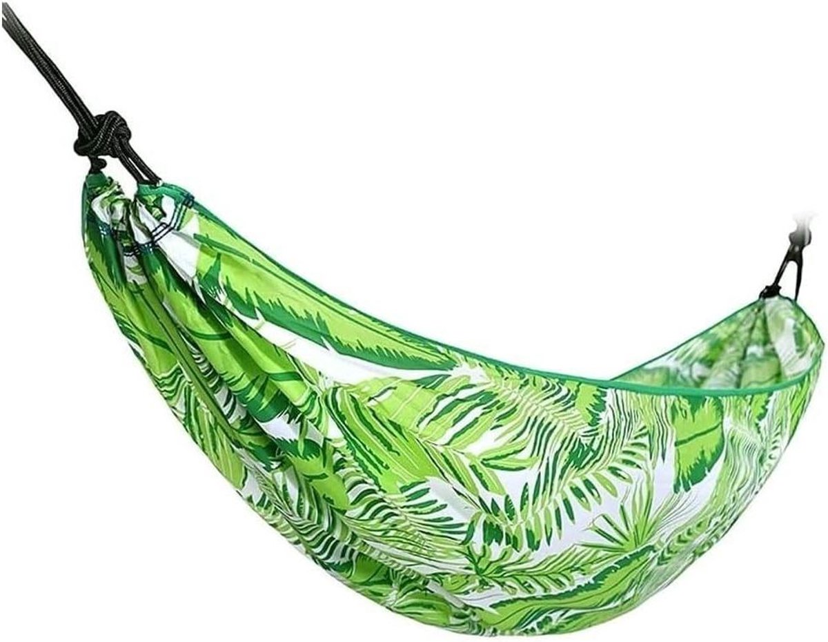 Hangmat met Spanbanden - Kampeerhangmat Dubbel - Ontspannen Buiten - Snelle Installatie - 230x100cm - Blauw
