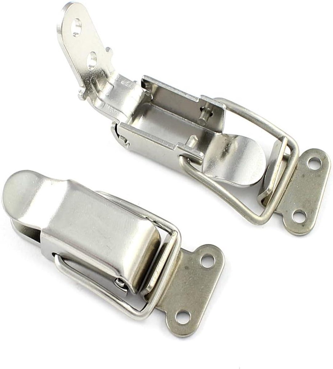 Hendelsluiting - Spansluiting Grendel - Kasten Sluiten - Roestvrij Staal - 55 mm - Zilverkleurig