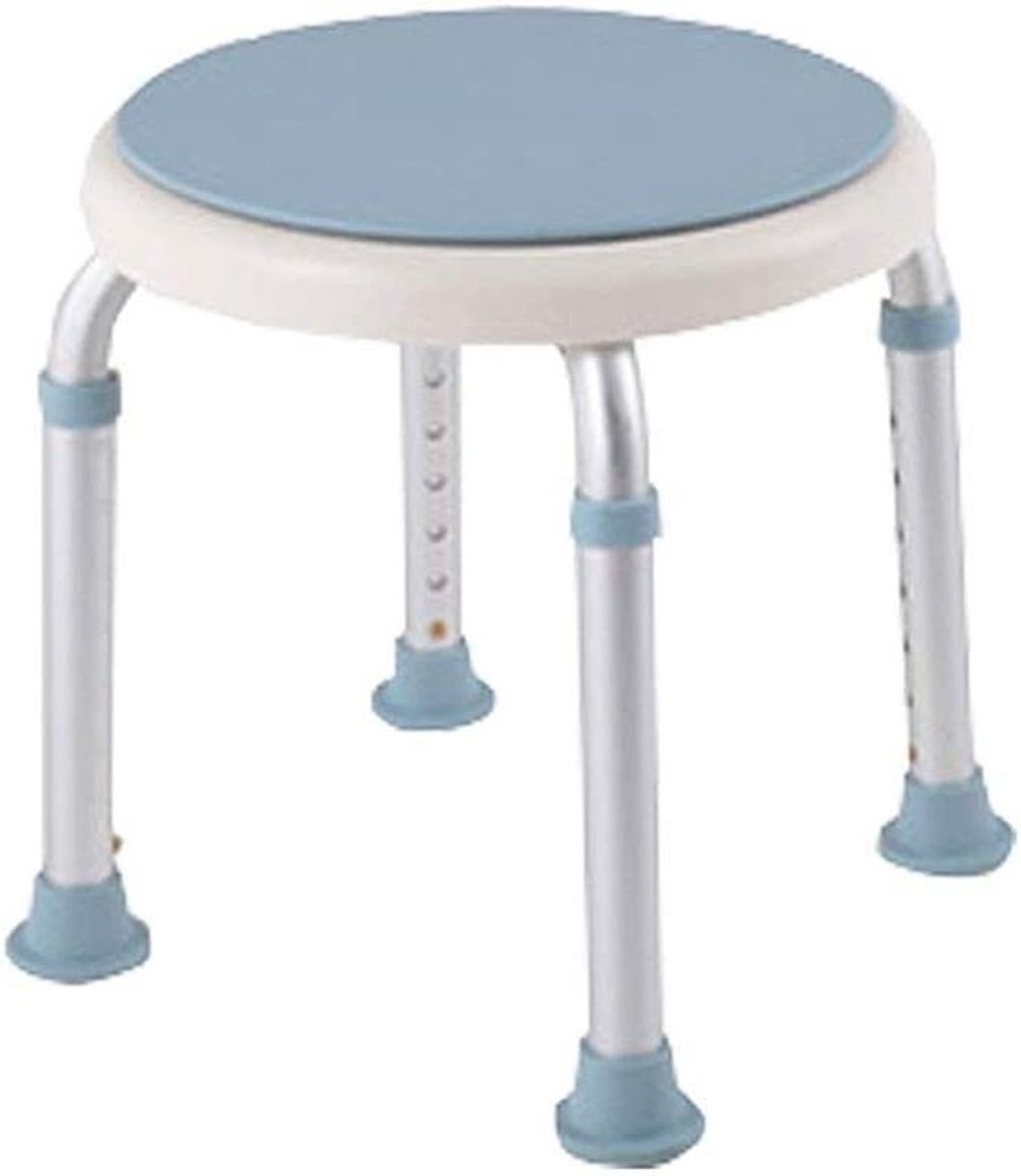 Badkamerkruk - Douchestoel - Veilig Douchen - 360° Draaibaar Zitting - Max 158 kg - Blauw
