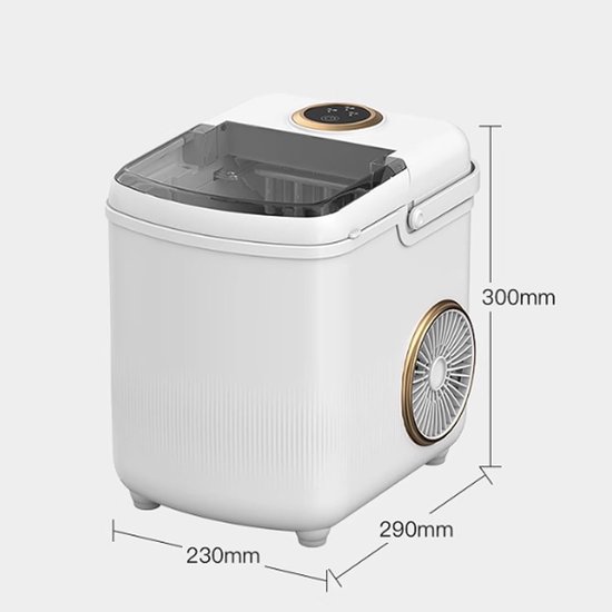 IJsblokjesmachine - Mini ijsmaker - Drankjes Koelen - Snelle ijsproductie - 15 kg per dag - Zilver — afbeelding 5