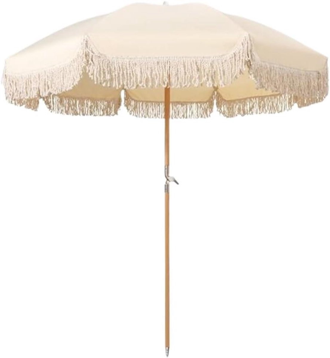 Balkon Parasol - Terras Schaduw - Buiten Ontspannen - UV Bestendige Stof - 200 cm Diameter - Wit