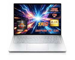 Ninkear S14 Laptop 14 inch – AMD Ryzen 5 7535HS – 16GB LPDDR5 – 1TB NVMe SSD – 60Wh accu – WiFi 6 – Fingerprint – Windows 11 – 2.2K 16:10-Zilver