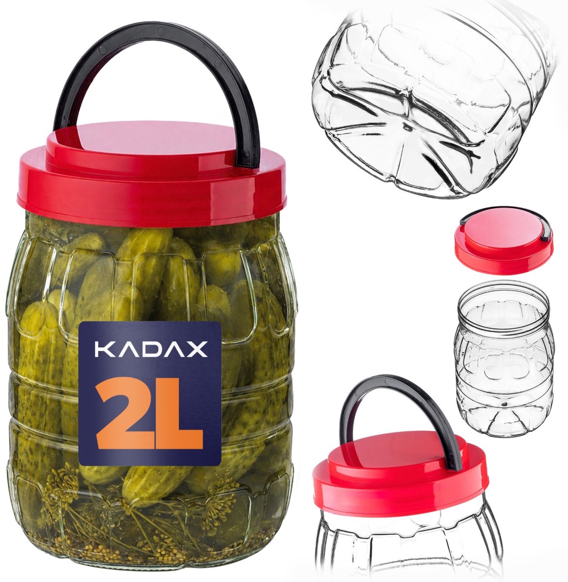 KADAX Universele PET-pot met deksel 2L 1 stuk K15584