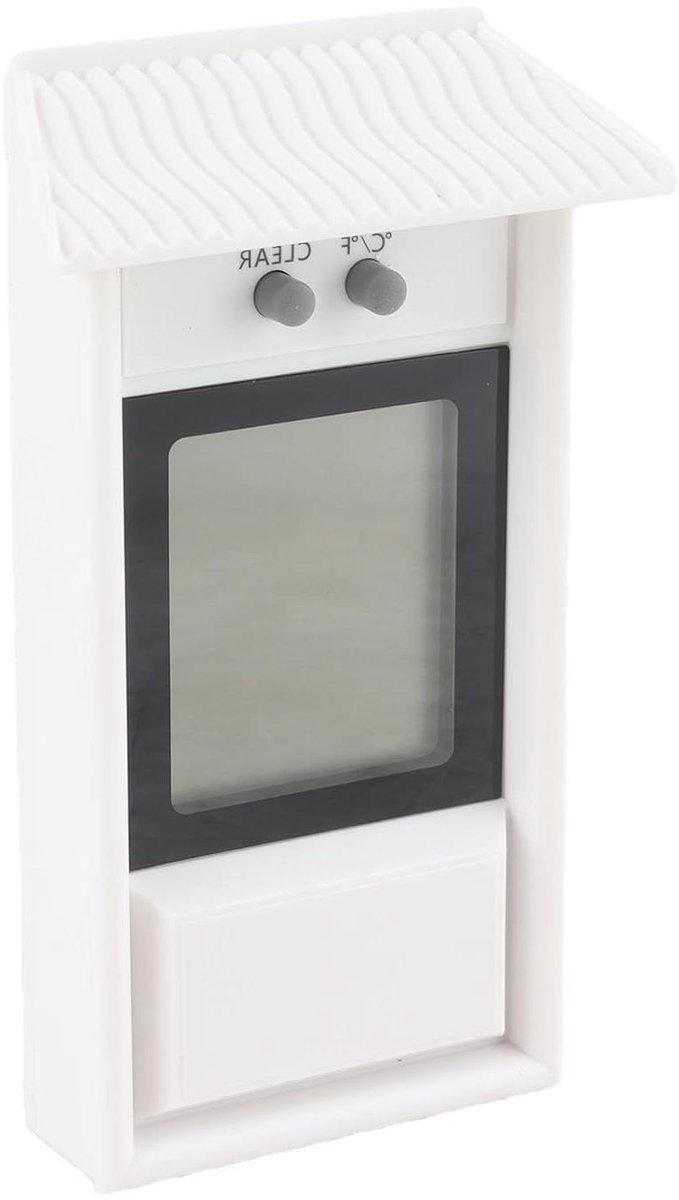 Digitale Buitenthermometer - Temperatuurmeter Tuin - Buitenmetingen - Dubbele Eenheden ℃/℉ - 15 Centimeter - Wit