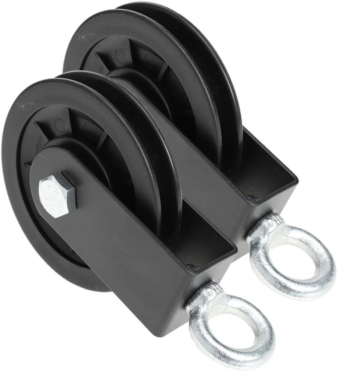 Stille Gym Wielen - Fitness Katrol - Thuis Fitness - Stille Werking - 15.5 cm Lengte - Zwart